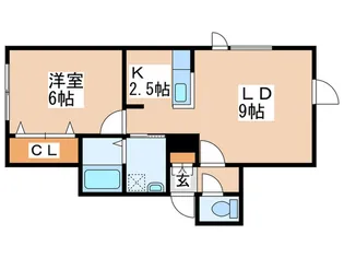 リ-ベンス月寒【1階】の間取り