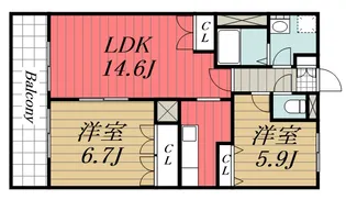 フォレストヴィラ II【1階】の間取り