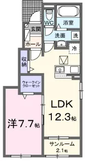 ベリッシマII【1階】の間取り