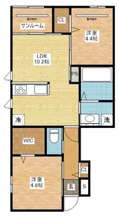 ベルリード ルミナス【1階】の間取り