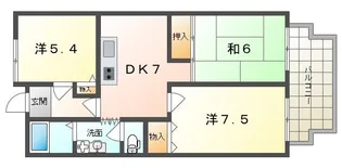 サンバリー・アツ・カワカツ【1階】の間取り