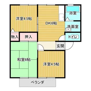 シャトーサイド白河II【2階】の間取り