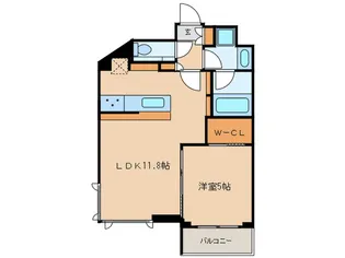 パークハビオ飯田橋【5階】の間取り