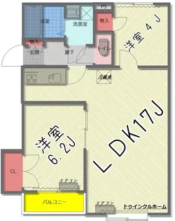 エスポワールタグチ1991【4階】の間取り