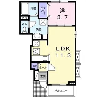 ウィナー ワン【1階】の間取り
