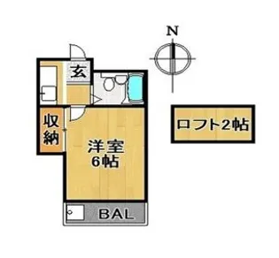プライマリー久留米大前【2階】の間取り
