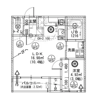 ブランノワール南仙台【3階】の間取り