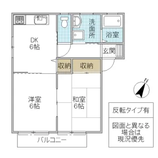 タウンコート B【2階】の間取り