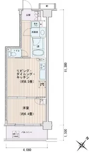 エスティメゾン豊洲レジデンスE【5階】の間取り