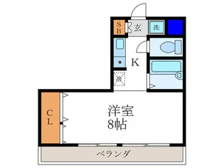 グランタック四条大宮【2階】の間取り