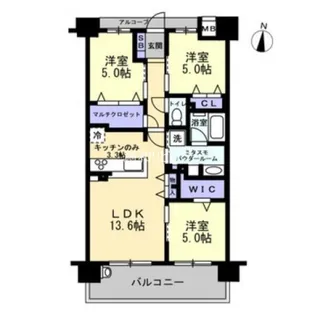 アルファステイツ滑石II【7階】の間取り