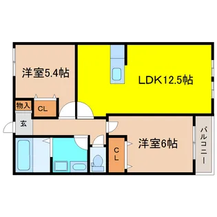 Mountain View【1階】の間取り