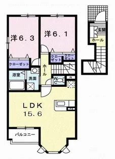 ピクシー・ラビット【2階】の間取り