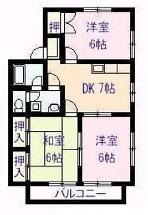 リバーサイド十禅寺(B・C)【2階】の間取り
