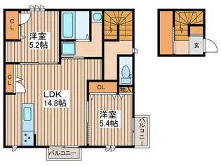 フィオレッタ【2階】の間取り