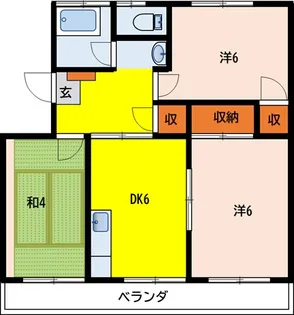レーベンイケダ土居田1【2階】の間取り