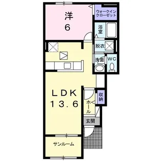 ニコ・ブラン【1階】の間取り