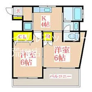 ノーサイドヒルズ【5階】の間取り