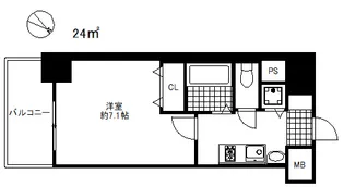 プレサンス神戸裁判所前デリシア【10階】の間取り