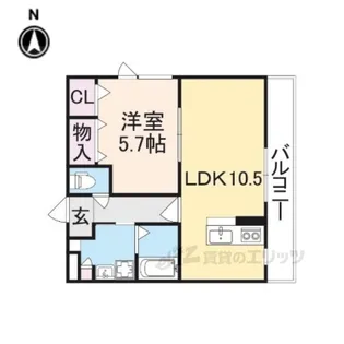 結充ImmeubleB館【2階】の間取り