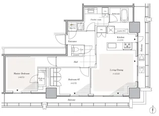 リビオレジデンス西麻布【13階】の間取り