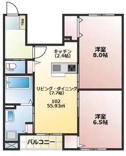 アドウィステリア C棟【1階】の間取り