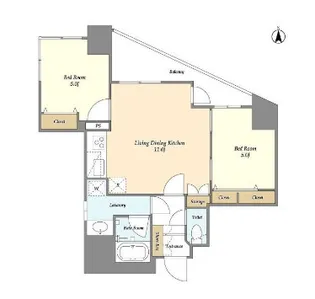 リバーレ芝公園【13階】の間取り