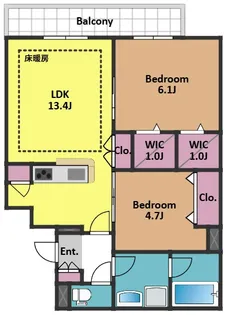 エルズプラス高円寺南【3階】の間取り
