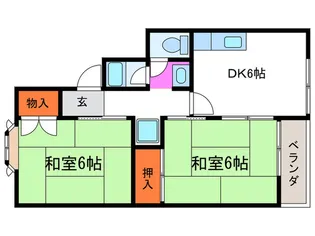 スイートム松陽C棟【2階】の間取り
