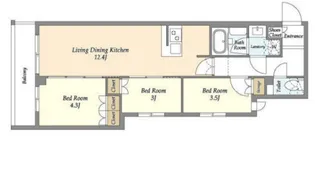 アジールコート練馬中村橋【1階】の間取り