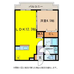 レスポワールB【3階】の間取り