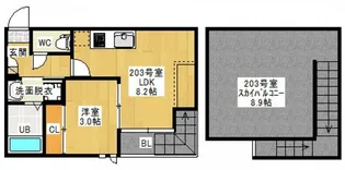 GRANDTIC FELIX【2階】の間取り