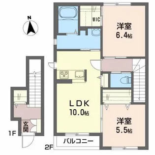 ジェミニ向中野 弐番館【2階】の間取り