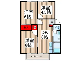 笹目パークハイツ【2階】の間取り
