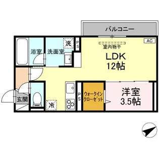 トリシア大慈寺町 A【2階】の間取り
