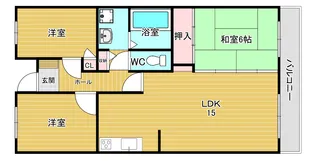 サンモール【5階】の間取り