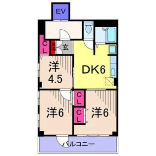 マーベラス大協【6階】の間取り