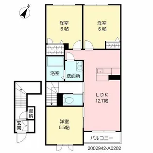 プレミアス中名【2階】の間取り
