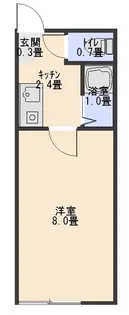 美川アパート【2階】の間取り