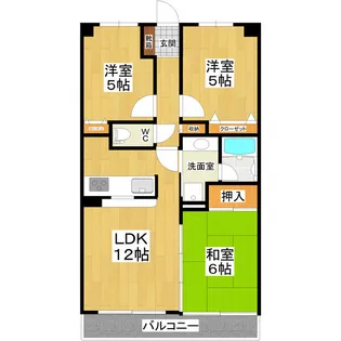 フォルテコート土浦207号室【2階】の間取り