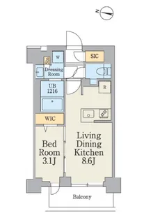 クレストコート大岡山【3階】の間取り