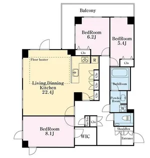 千石三丁目シティハウス【3階】の間取り