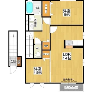 フェリスアビタII【2階】の間取り