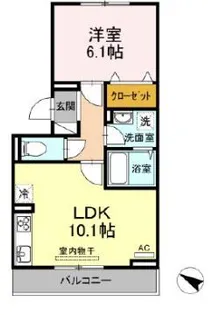 DーROOM内山I【3階】の間取り