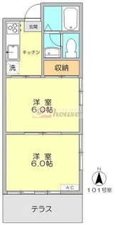 キャッスル金子【1階】の間取り