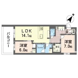 クレストメゾン【1階】の間取り