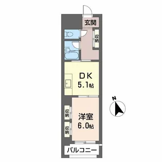 メゾンブランシュ【4階】の間取り