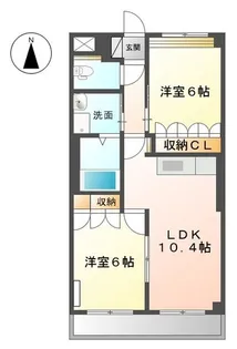 サン・ソレイユ西条 壱番館【2階】の間取り