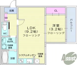 BAU北仙台【2階】の間取り