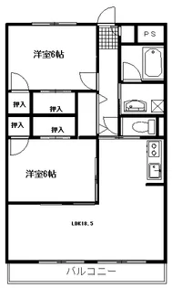 ヴィラ大国 No2【1階】の間取り